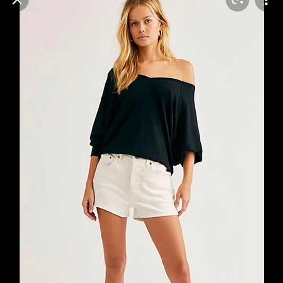 Free people BOHO Santa Clara thermal top black long sleeves size XS 2 4 - Picture 4 of 13